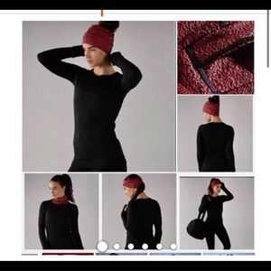 Black lululemon top knot toque
